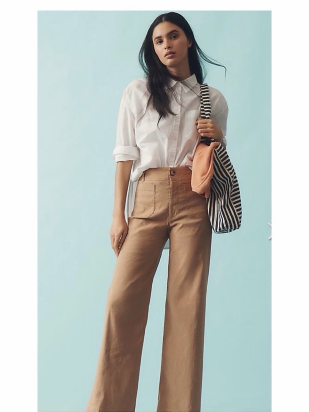 Anthropologie Maeve Colette Wide Leg Full Length Pant in True Camel size 24